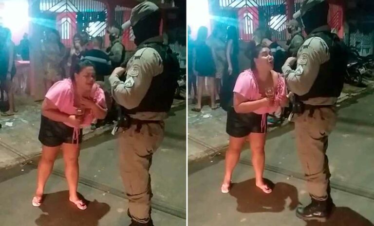 Vídeo: bêbada, mulher canta “Seu Polícia” para PM durante abordagem no Acre