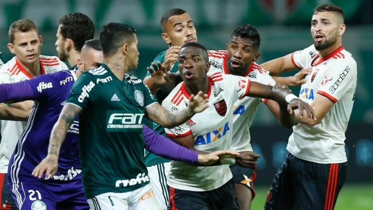 Briga, “cheirinho” e forra de Gabigol: rivalidade Fla x Palmeiras explode
