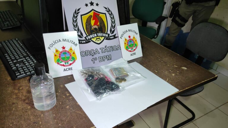 Jovem é preso pela polícia traficando drogas no bairro Tucumã, em Rio Branco