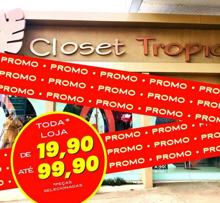 Closet Tropical lança queima de estoque com peças a partir de R$ 19,90