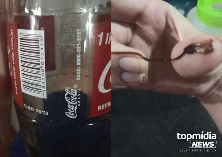 Família acha “bicho” após tomar quase toda garrafa de Coca-Cola