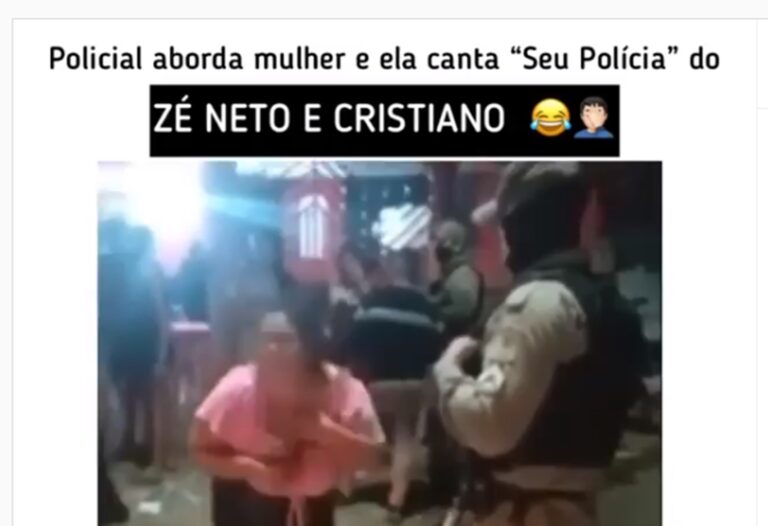 Zé Neto e Cristiano compartilha vídeo de mulher contando ‘Seu Polícia’ para PM no AC