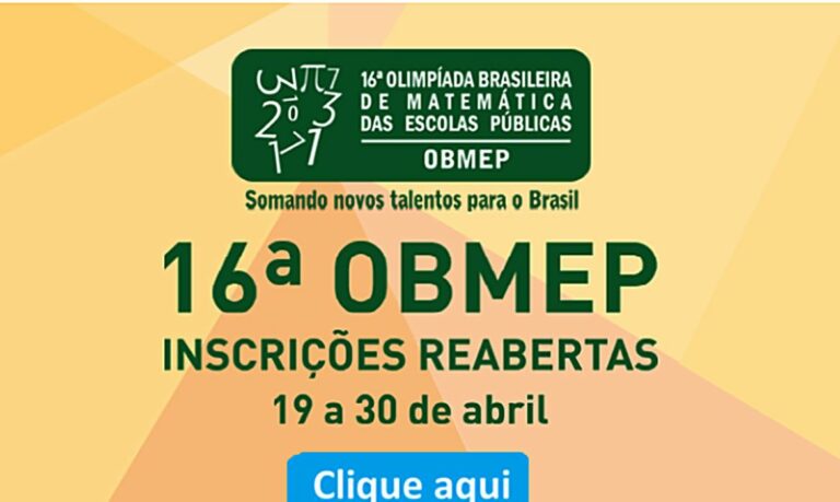 Escolas têm até esta sexta para se inscrever na Olimpíada de Matemática
