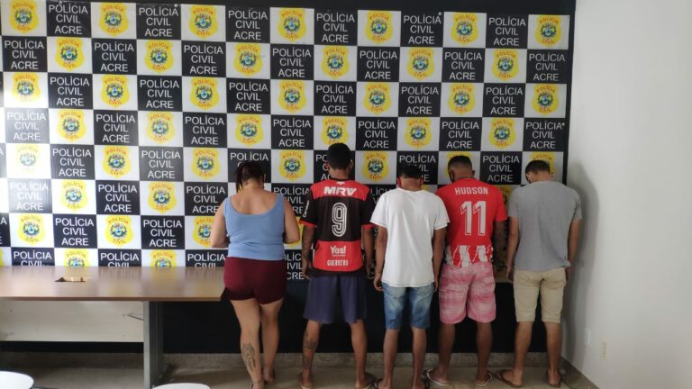 Policia Civil prende seis pessoas por roubo ao patrimônio em Cruzeiro do Sul