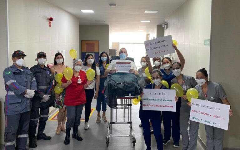 Paciente recebe alta após 150 dias internado com Covid-19