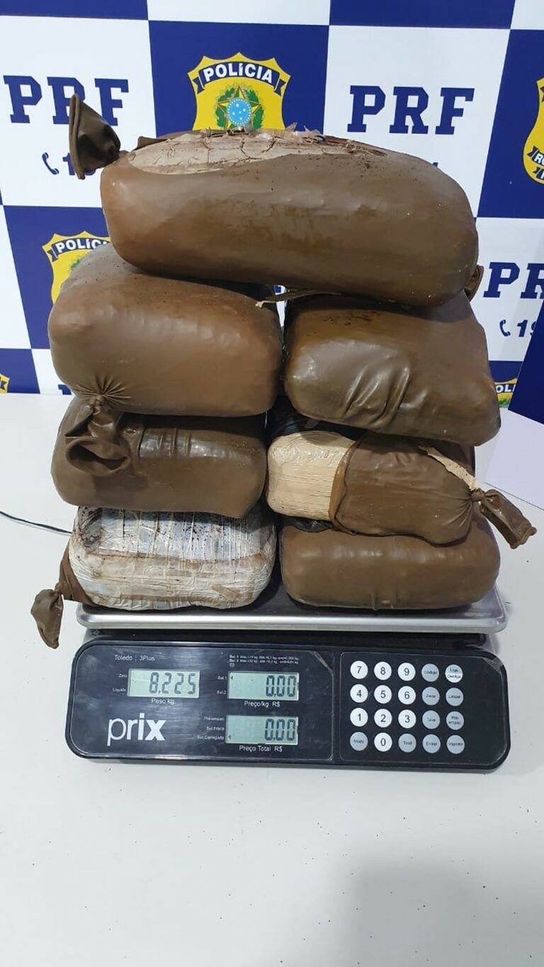 Jovem é preso na BR-364 viajando com 8 kg de maconha dois dias após aniversário de 20 anos