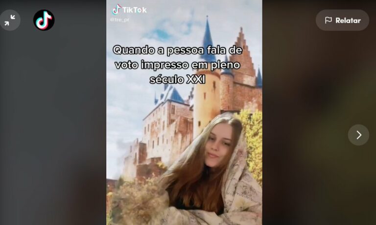 TRE publica vídeo em rede social satirizando quem defende voto impresso