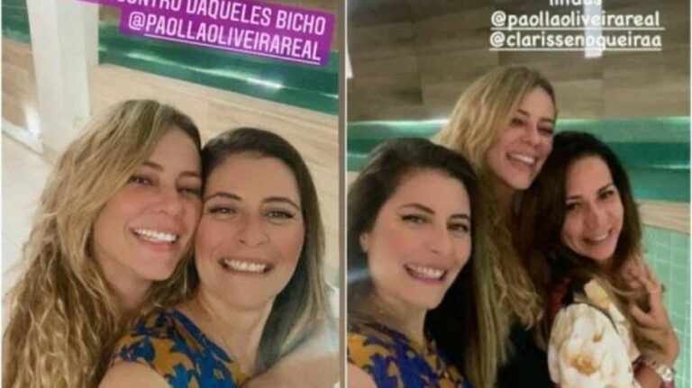 Paolla Oliveira e irmã de Diogo Nogueira postam fotos juntas