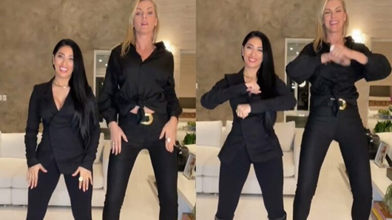 Ana Hickmann dança com Simaria e diferença de altura impressiona