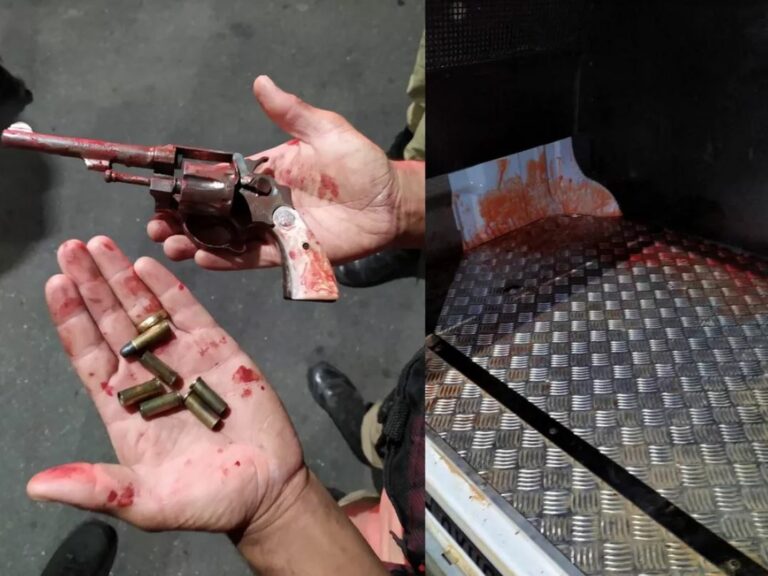 Homem armado invade casa da ex para tentar matar atual dela e leva quatro tiros no rosto