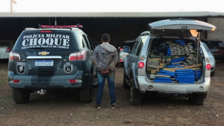 PM-MS persegue e prende dupla entrando na Capital com 2,1 ton de drogas