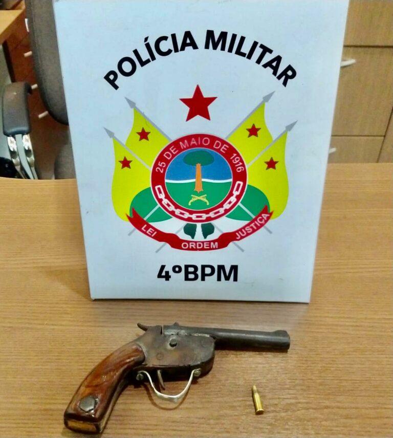 Homem é preso pela Polícia Militar com arma de fogo em Senador Guiomard