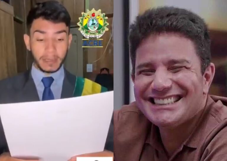 Acreano imita Gladson em vídeo, lança decreto do “banho no frio” e ganha curtida do governador