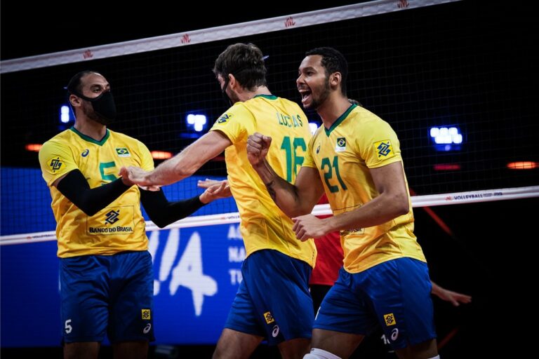 Vôlei: Brasil roda time, bate Alemanha e segue líder na Liga das Nações