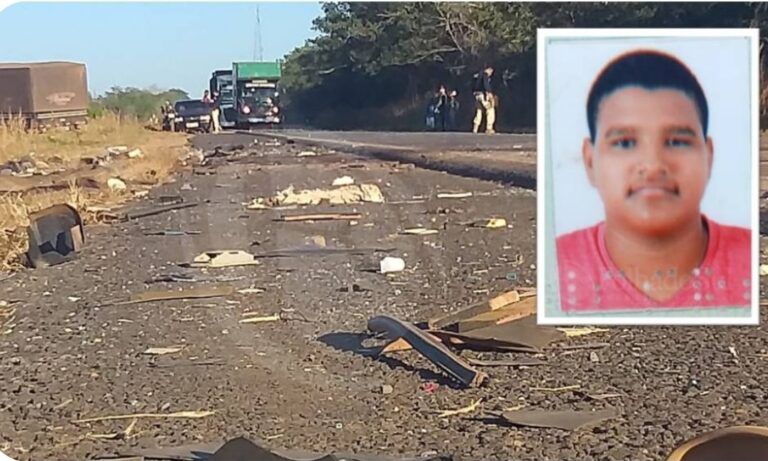 Partiu ao meio: Motorista morre após carro ser destruído por caminhão na BR-364