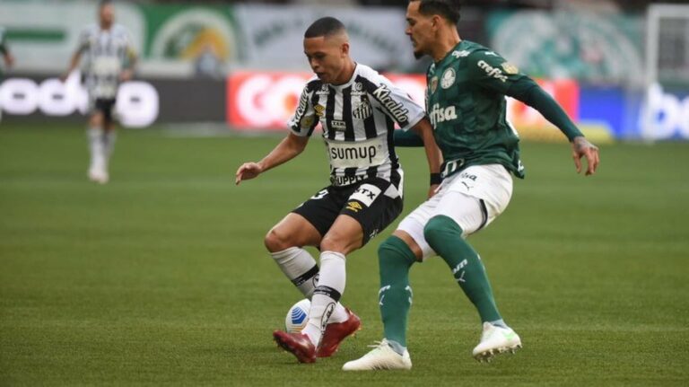 Palmeiras vence o Santos e mantém a liderança do Brasileirão
