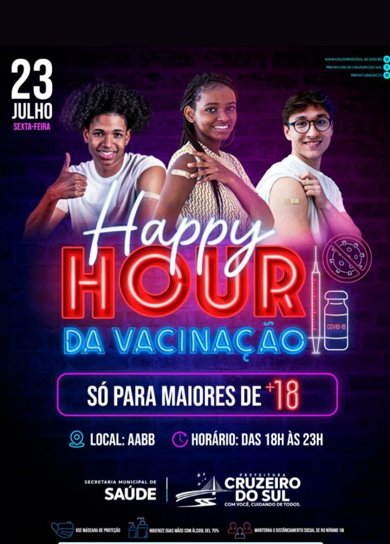 Cruzeiro do Sul vacina nesta sexta público a partir dos 18 anos