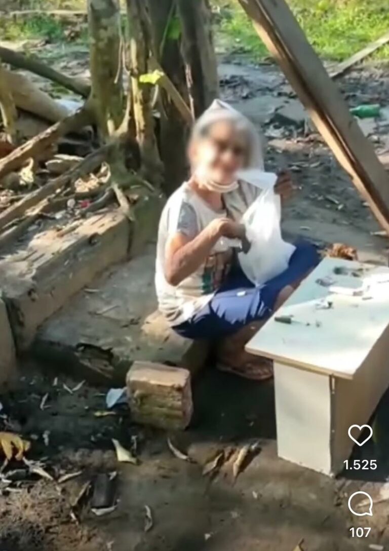 Vídeo: no Acre, PM encontra idosa fumando crack e reação de agente emociona internautas