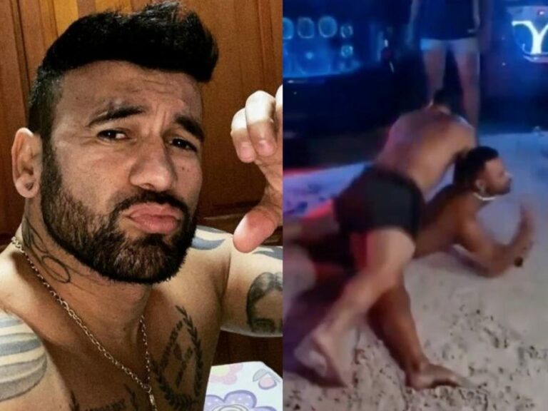 Ex-BBB Hadson Nery faz dança erótica com homem na praia em vídeo