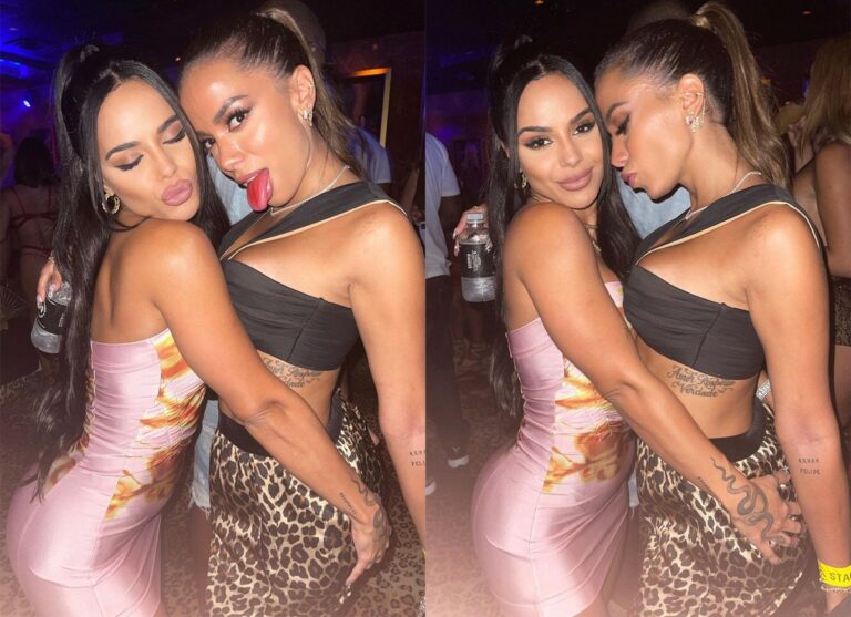 Anitta agita a web com fotos coladinha a cantora brasileira em Miami