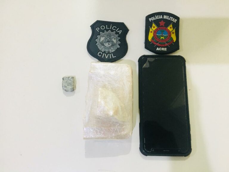 Polícia apreende cocaína e prende integrante de  facção acusado de tráfico em Feijó