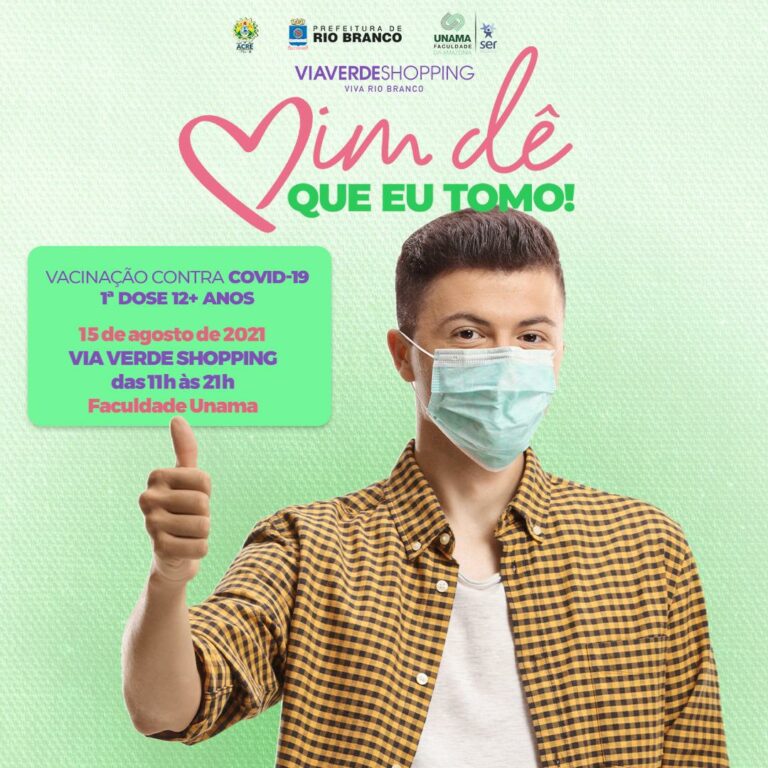 Unama do Via Verde Shopping é único ponto de vacinação contra a Covid-19 neste domingo