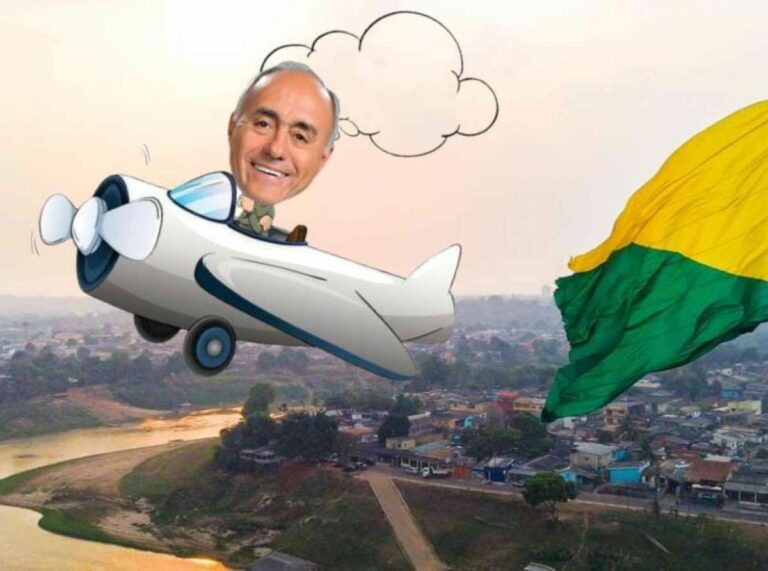 Humorista diz que Bocalom só vive em Brasília, alfineta viagens do prefeito e internauta detona: “Querendo a chave de Brasília”