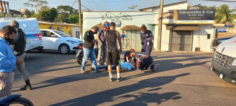VÍDEO: Acidente grave é registrado na capital; estado de motociclista é delicado