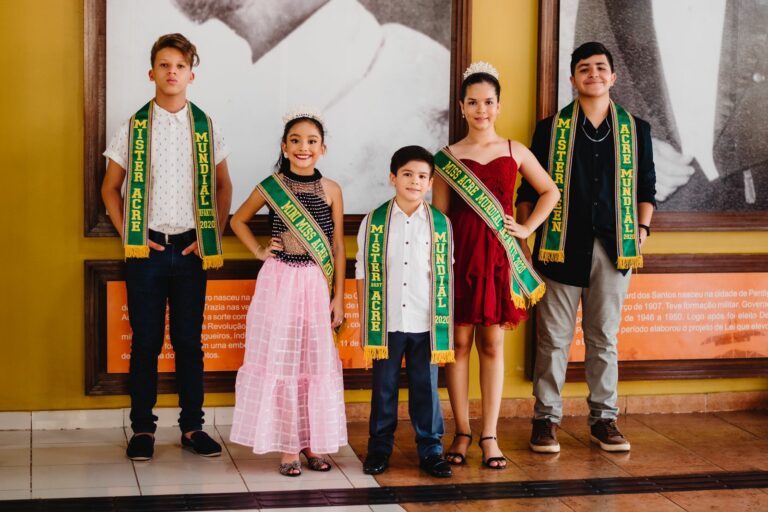 Representando o Acre, cinco crianças participam de concurso nacional de Miss e Mister