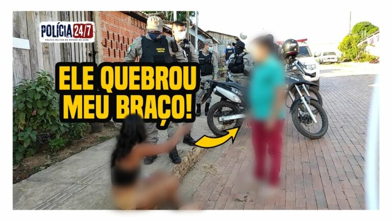 PM no AC mostra cenas de ocorrência para capturar marido que violentou esposa: “Quebrou meu braço”