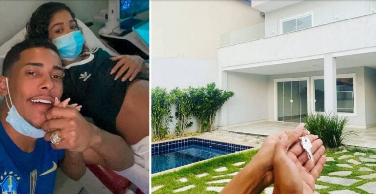 À espera do 3º filho, Mc Poze e namorada de 17 anos moram em mansão, e funkeiro fatura r$ 240 mil por mês