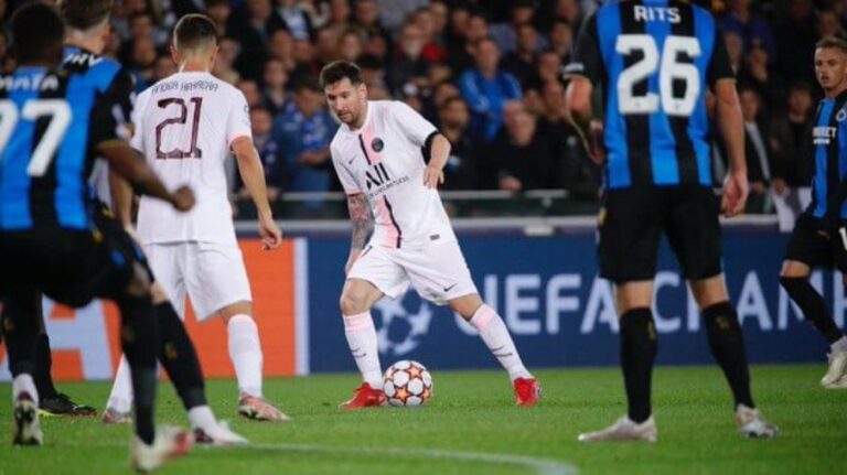 Messi e Neymar passam em branco, e PSG só empata com Brugge pela Champions