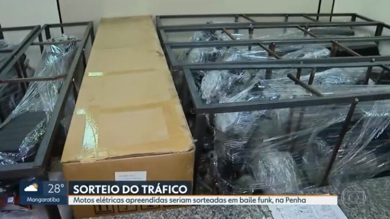 Motos elétricas apreendidas pela polícia seriam sorteadas por criminosos em baile funk
