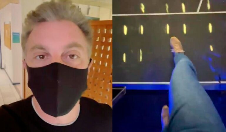 Luciano Huck inaugura cenário do novo ‘Domingão’ seguindo superstição