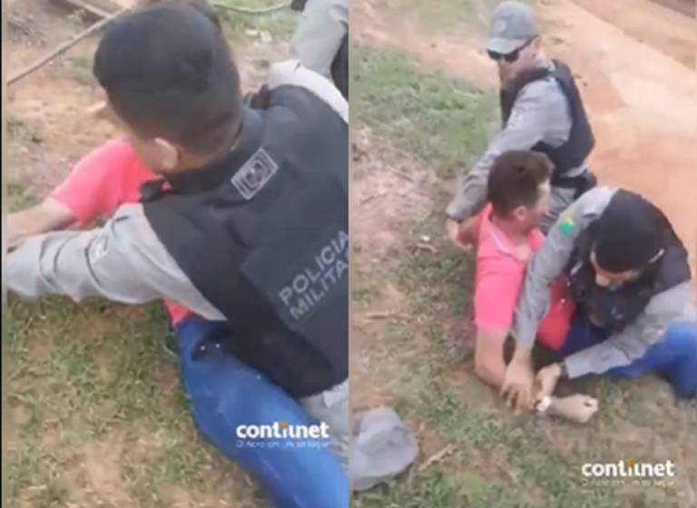 Vídeos mostram policiais jogando agricultor no chão em zona rural de Plácido de Castro