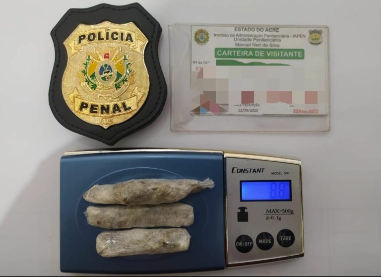 No AC, visitante é presa ao tentar entrar em presídio com maconha escondida no fundo da calcinha