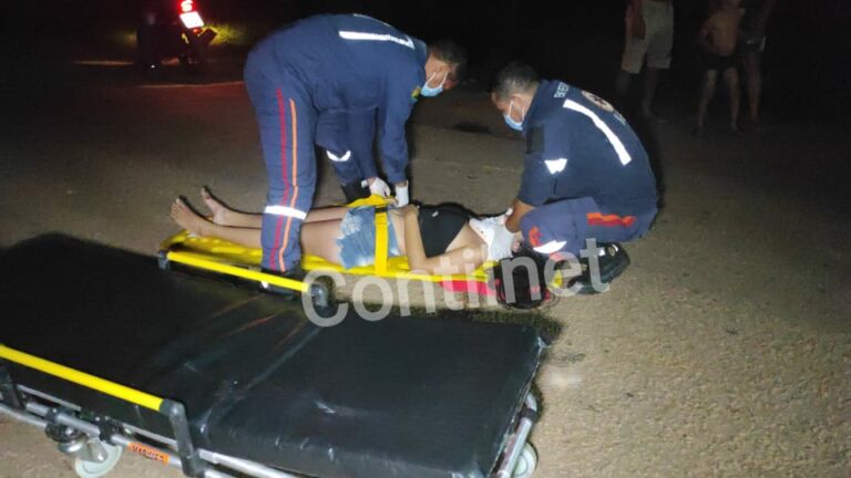 Motociclista supostamente alcoolizada é arremessada de moto ao passar por buraco em Rio Branco