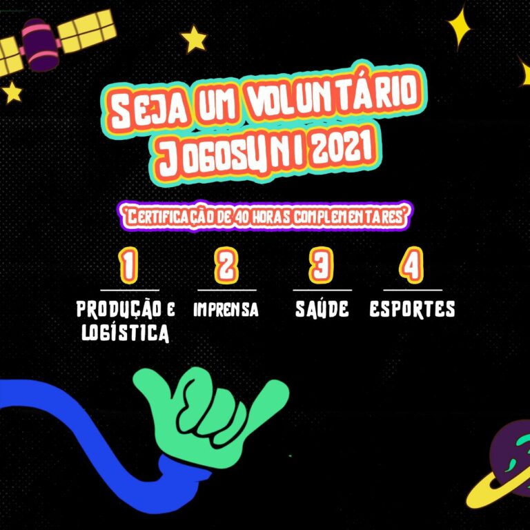 Jogos Uni 2021 abre inscrição para seleção de voluntários; confira detalhes