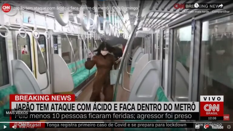 Homem com faca ataca passageiros em trem e fere 17 pessoas; vídeo é chocante