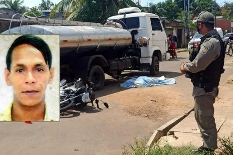 Motociclista é esmagado por caminhão-pipa em acidente no Acre