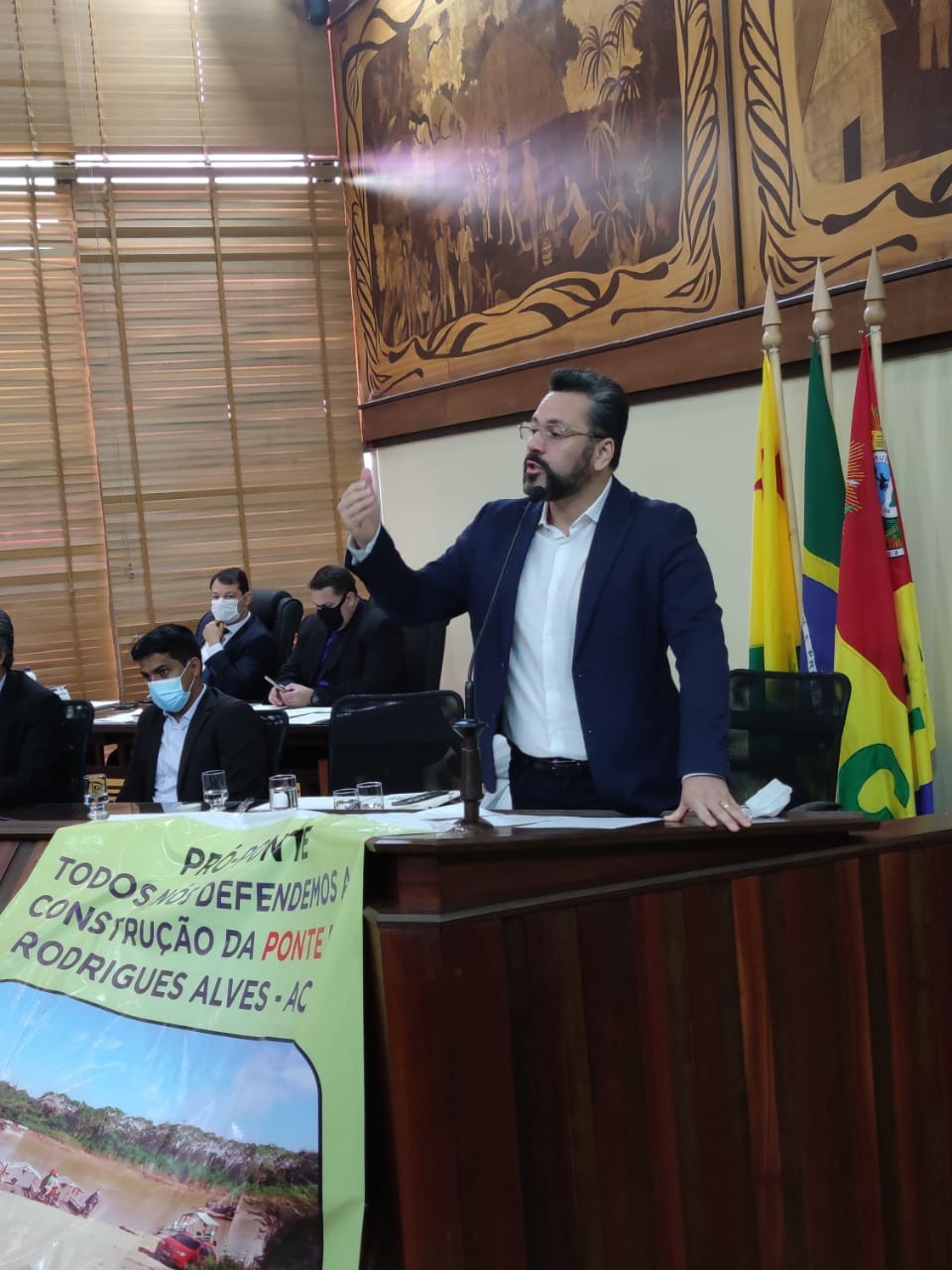 Alan Rick garante apoio a construção da ponte de Rodrigues Alves e anuncia urbanização do canal da cidade