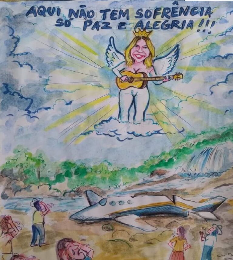 Artista do AC retrata morte de Marília Mendonça em quadro: “Minha simples homenagem a esta jovem artista”