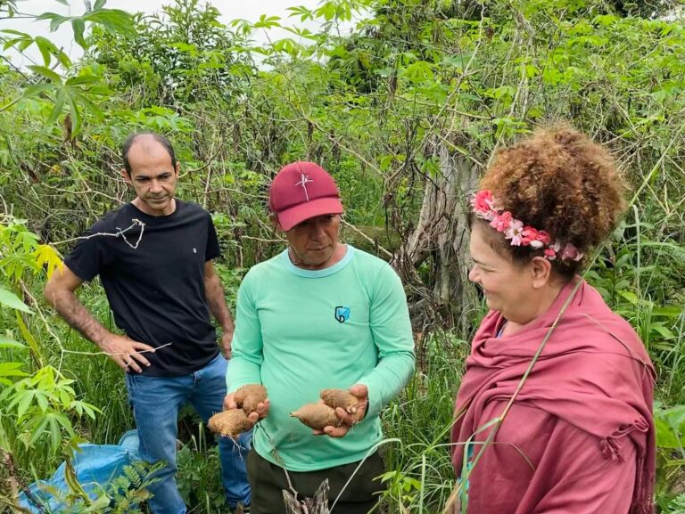 Perpétua garante equipamentos para produtor de inhame de Cruzeiro do Sul