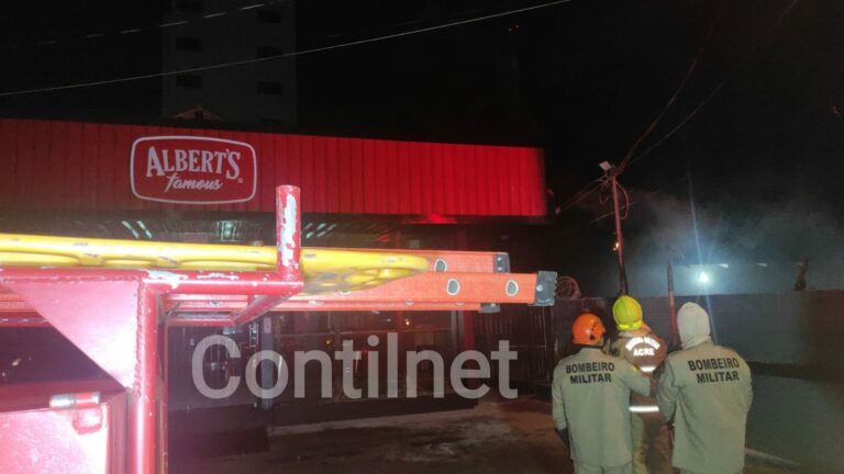 Sobrecarga elétrica provocar incêndio em padrão de hamburgueria no Parque da Maternidade