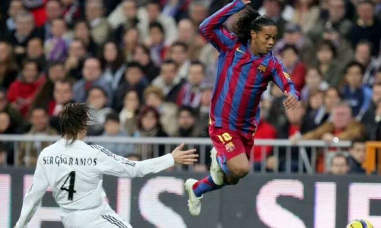 Há 16 anos, Ronaldinho Gaúcho era aplaudido de pé pela torcida do Real Madrid no Bernabéu; relembre