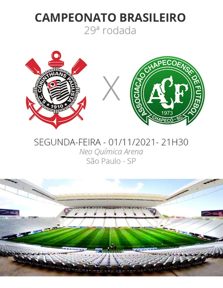 Corinthians x Chapecoense: veja onde assistir, escalações, desfalques e arbitragem