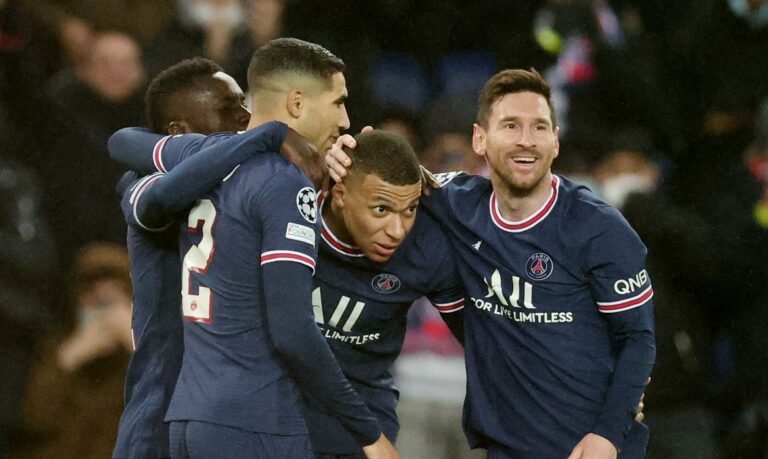 Mbappé e Messi marcam em goleada do PSG na Liga dos Campeões