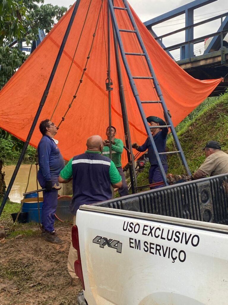 Funtac realiza sondagem de solo para garantir segurança na construção da ponte de Brasileia