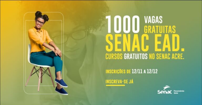 Fique pronto para o mercado de trabalho; comece a estudar hoje de forma gratuita com o Senac Ead