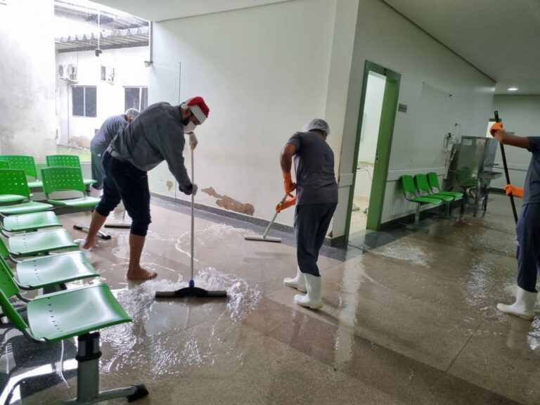 Fundhacre sofre com “alagamento” causado pelas chuvas desta quinta mas atendimento segue normal